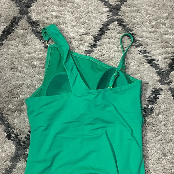 Time and Tru Emerald One-Shoulder Swimsuit - Picture 6 of 8